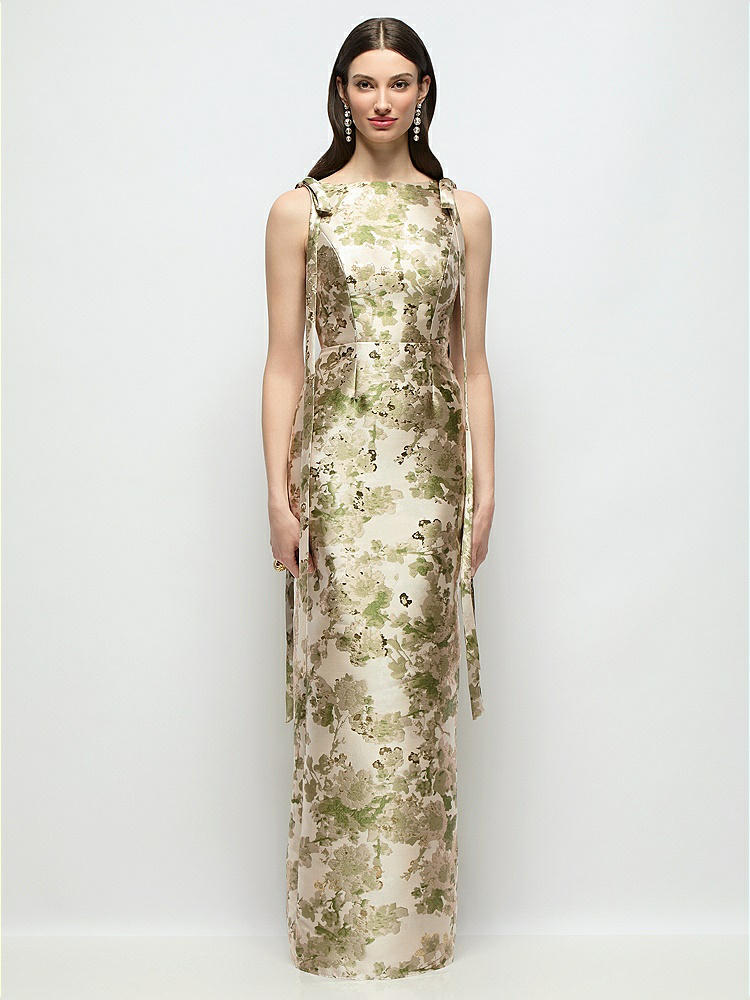 slim fit dress slacks Sage Green Flower Fairy Long Prom Dress Ball Gown, A-Line Strapless Sl main image 1