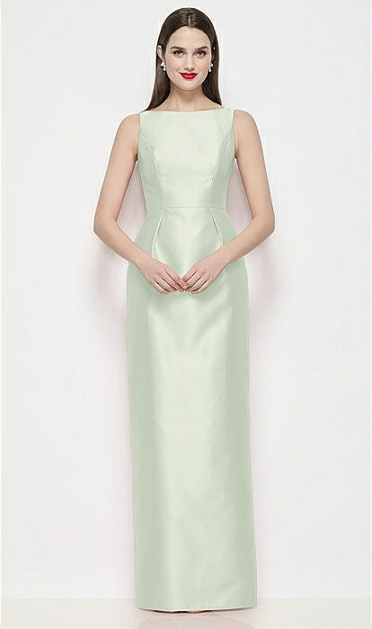 square neck dress green Mint Floral Print Mesh Mermaid Maxi Dress main image 0
