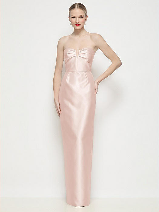 open lace back dress Blush Pink Bow Gown – Samant Chauhan