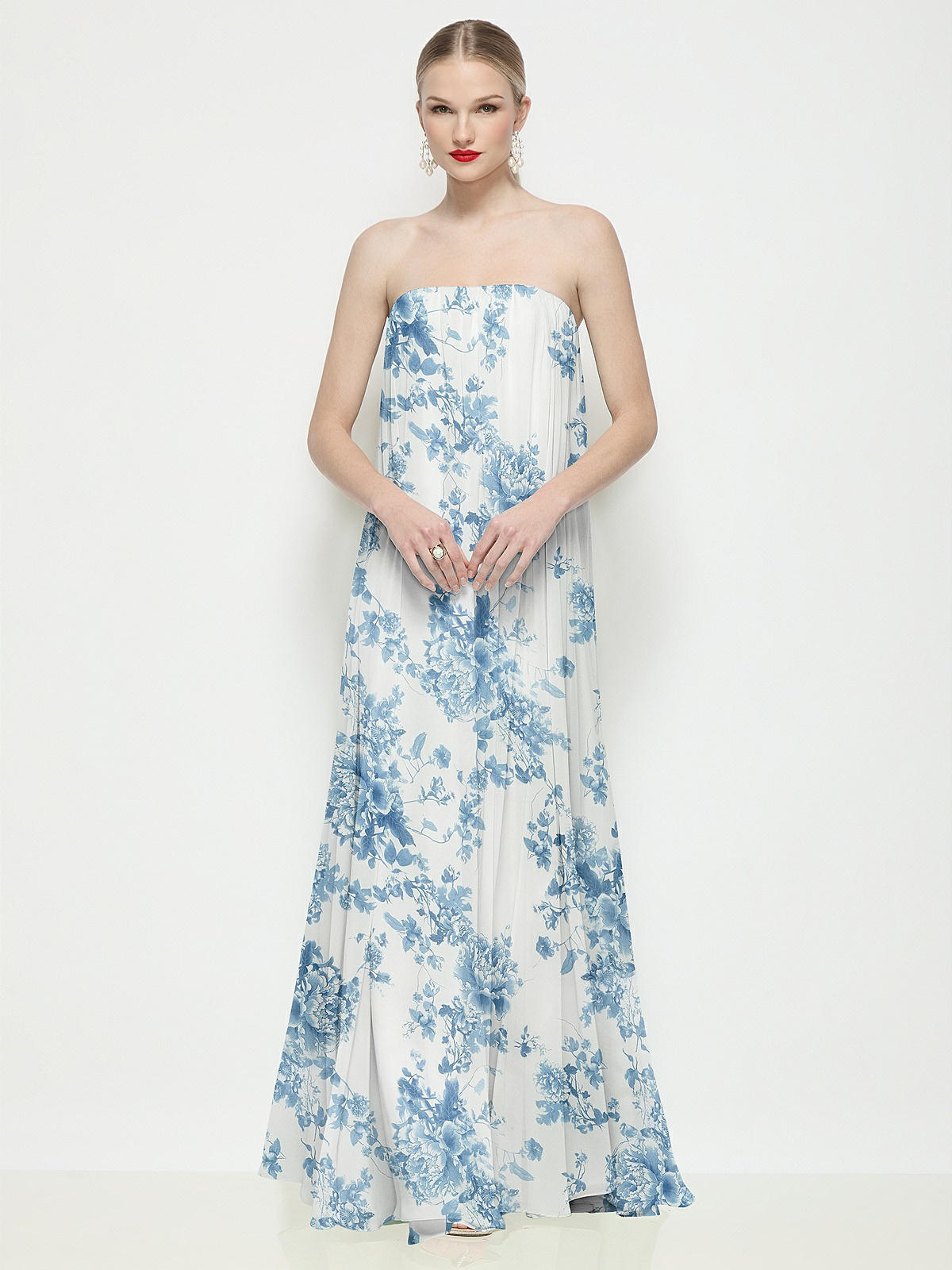 strapless trapeze maxi dress ASOS Design Dresses