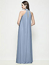 Rear View Thumbnail - Cloudy Slip-On Shirred Chiffon Trapeze Halter Dress
