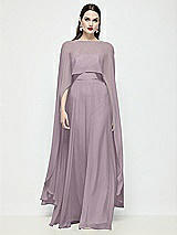 Front View Thumbnail - Lilac Dusk High-Low Sheer Chiffon Cape