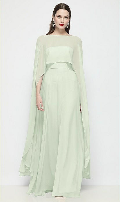 sachin and babi light blue dress Blue Sheer Maxi Cover Up Dress With Ruffle Details – ADONIS BOUTIQUE main image 0