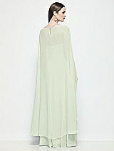 Rear View Thumbnail - Mint Green High-Low Sheer Chiffon Cape