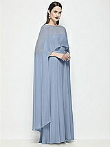 Side View Thumbnail - Cloudy High-Low Sheer Chiffon Cape