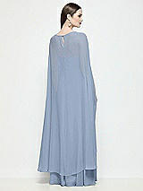 Rear View Thumbnail - Cloudy High-Low Sheer Chiffon Cape