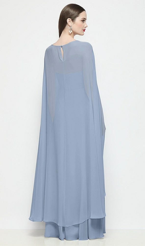Back View - Cloudy High-Low Sheer Chiffon Cape