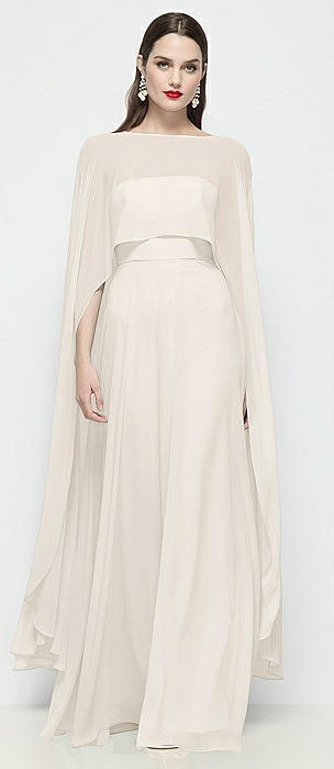 caped bridesmaid dresses Long Mother of the Bride Cape Dress main image 0