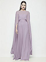 Front View Thumbnail - Lilac Haze High-Low Sheer Chiffon Cape