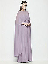 Side View Thumbnail - Lilac Haze High-Low Sheer Chiffon Cape