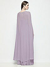 Rear View Thumbnail - Lilac Haze High-Low Sheer Chiffon Cape