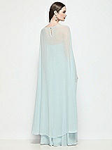 Rear View Thumbnail - Mist High-Low Sheer Chiffon Cape