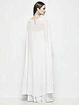 Rear View Thumbnail - White High-Low Sheer Chiffon Cape