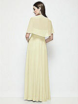 Rear View Thumbnail - Butter Yellow Chiffon Flounce Cape