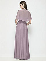Rear View Thumbnail - Lilac Dusk Chiffon Flounce Cape