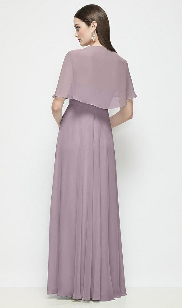 Back View - Lilac Dusk Chiffon Flounce Cape