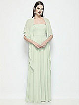 Front View Thumbnail - Mint Green Chiffon Flounce Cape