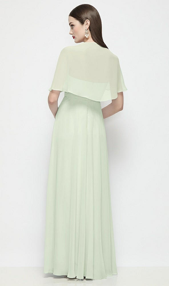 Back View - Mint Green Chiffon Flounce Cape