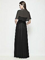 Rear View Thumbnail - Black Chiffon Flounce Cape
