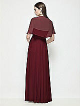 Rear View Thumbnail - Cabernet Chiffon Flounce Cape