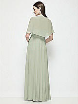 Rear View Thumbnail - Celadon Chiffon Flounce Cape
