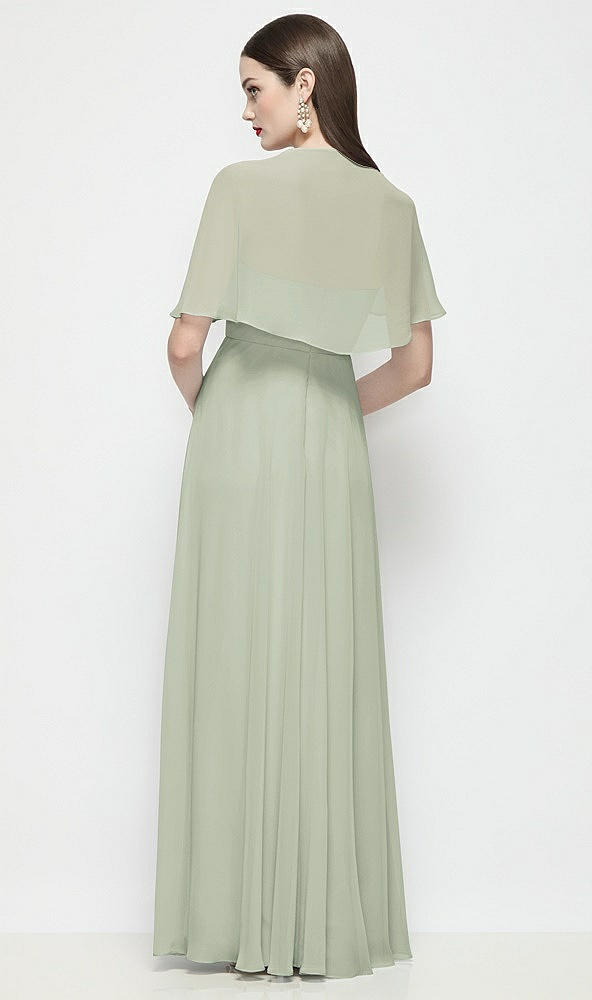 Back View - Celadon Chiffon Flounce Cape