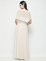 Rear View Thumbnail - Ivory Chiffon Flounce Cape