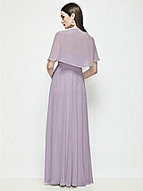 Rear View Thumbnail - Lilac Haze Chiffon Flounce Cape