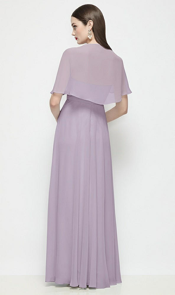 Back View - Lilac Haze Chiffon Flounce Cape