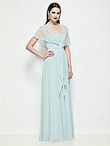 Side View Thumbnail - Mist Chiffon Flounce Cape