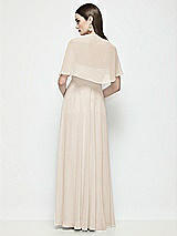 Rear View Thumbnail - Oat Chiffon Flounce Cape