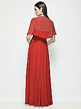 Rear View Thumbnail - Poppy Red Chiffon Flounce Cape