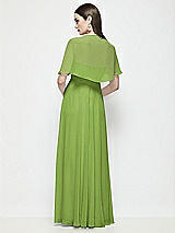 Rear View Thumbnail - Peridot Green Chiffon Flounce Cape