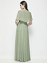 Rear View Thumbnail - Sage Chiffon Flounce Cape