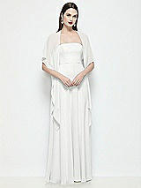 Front View Thumbnail - White Chiffon Flounce Cape