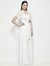 Side View Thumbnail - White Chiffon Flounce Cape