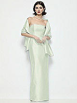 Front View Thumbnail - Mint Green Satin Wrap Stole