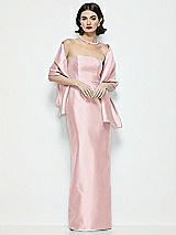 Front View Thumbnail - Ballet Pink Satin Wrap Stole