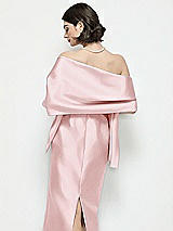 Rear View Thumbnail - Ballet Pink Satin Wrap Stole