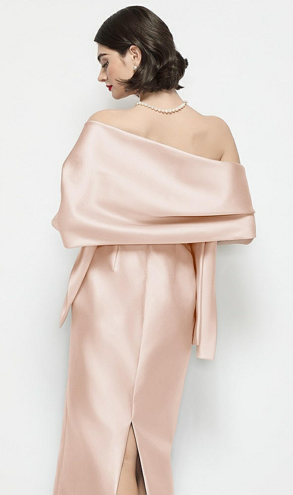 Back View - Cameo Satin Wrap Stole