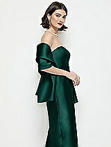 Side View Thumbnail - Evergreen Satin Wrap Stole