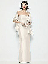 Front View Thumbnail - Ivory Satin Wrap Stole