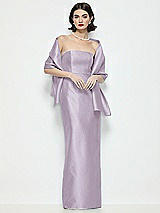 Front View Thumbnail - Lilac Haze Satin Wrap Stole