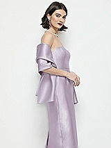 Side View Thumbnail - Lilac Haze Satin Wrap Stole