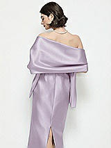 Rear View Thumbnail - Lilac Haze Satin Wrap Stole