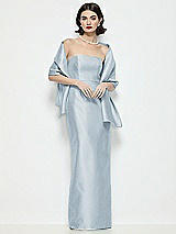 Front View Thumbnail - Mist Satin Wrap Stole