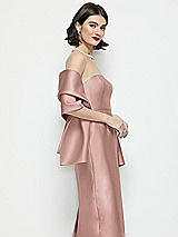Side View Thumbnail - Neu Nude Satin Wrap Stole