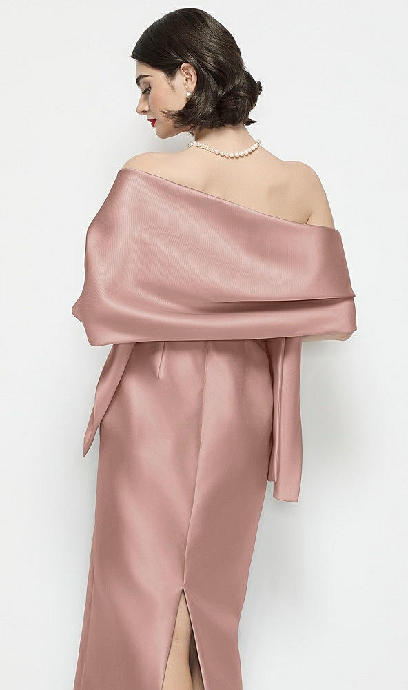 Back View - Neu Nude Satin Wrap Stole
