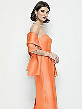 Side View Thumbnail - Portofino Orange Satin Wrap Stole