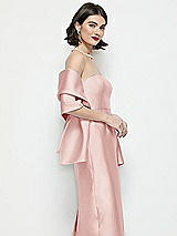 Side View Thumbnail - Rose Satin Wrap Stole